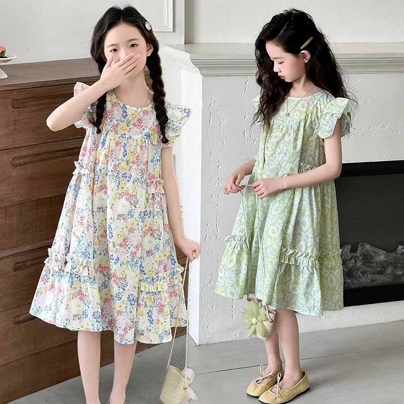2025 Summer Floral Dress for Girls – Breathable & Stylish Princess Dress for Kids"